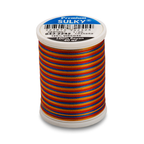 Sulky 40 Wt. Rayon Multi-Color Thread - Old Gold/Black/Red